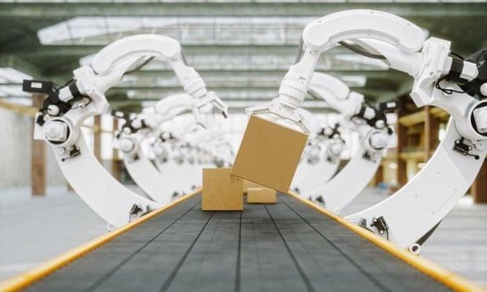 Robot tự động trong một nhà kho ở Mỹ. Ảnh: Getty Images