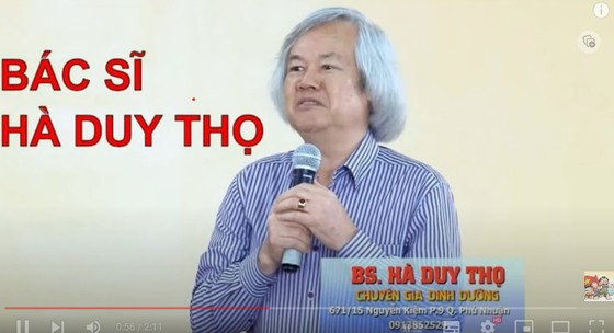 Bác sĩ Hà Duy Thọ ảnh cắt từ clip